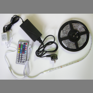 LED Strip Streifen inkl. Controller + Netzteil - RGB ca. 0,3 Meter