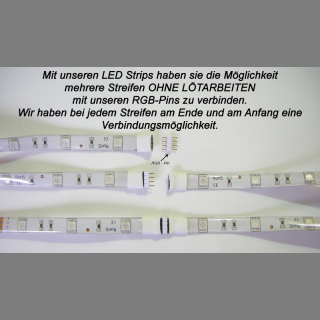 LED Strip Streifen inkl. Controller + Netzteil - RGB ca. 1 Meter